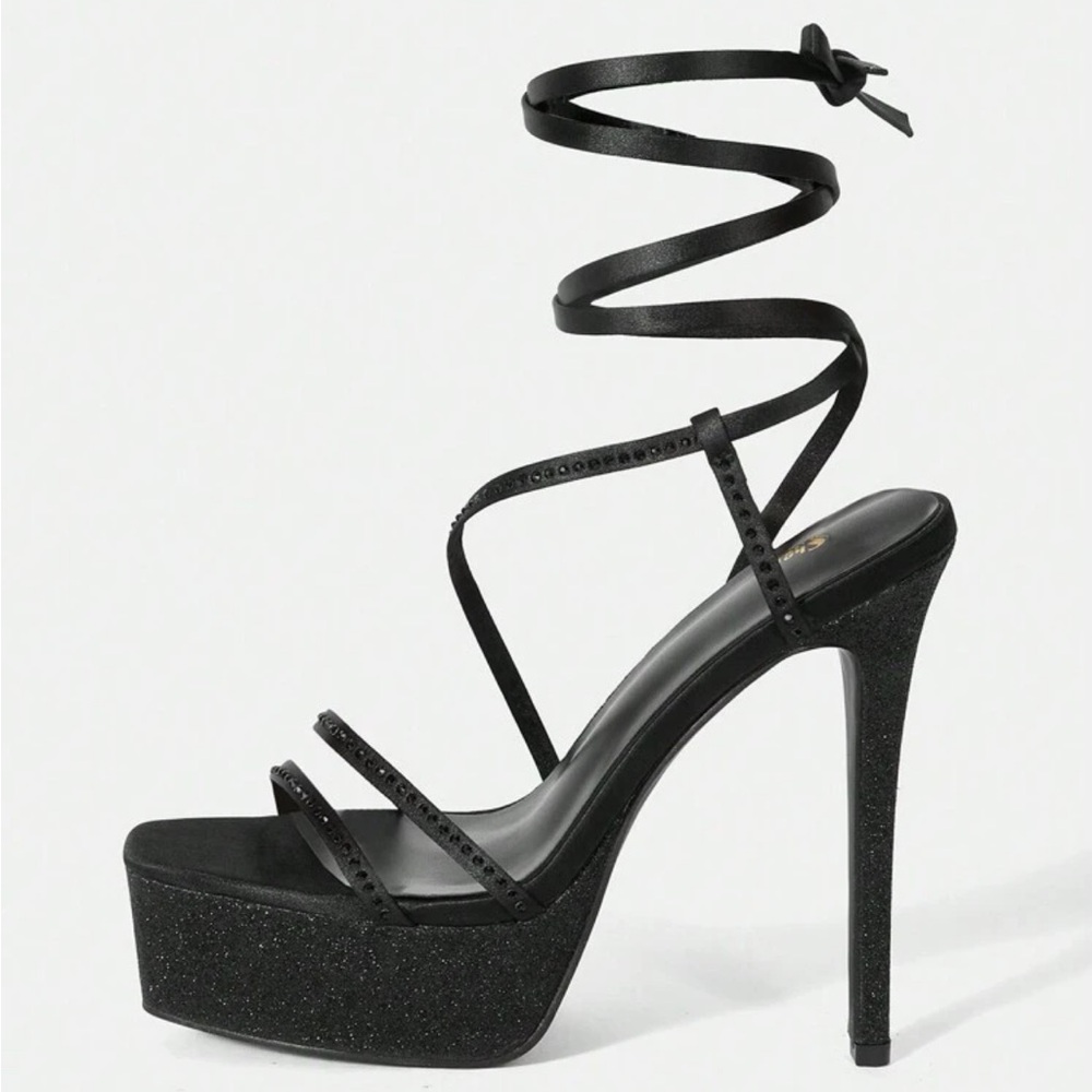 Shein tie up heel